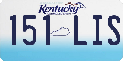 KY license plate 151LIS