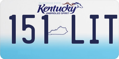 KY license plate 151LIT
