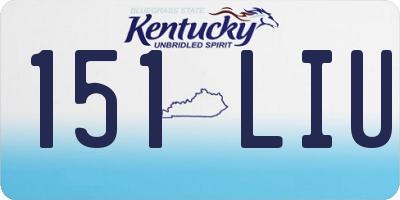 KY license plate 151LIU