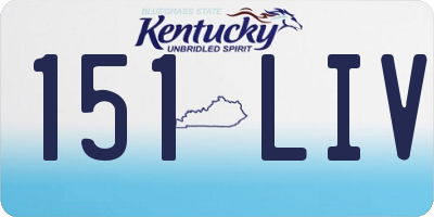 KY license plate 151LIV
