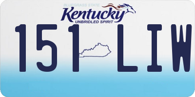 KY license plate 151LIW