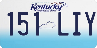 KY license plate 151LIY