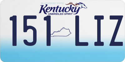 KY license plate 151LIZ
