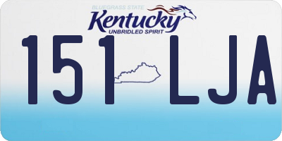 KY license plate 151LJA