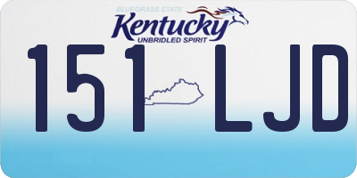 KY license plate 151LJD