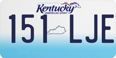 KY license plate 151LJE