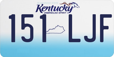 KY license plate 151LJF