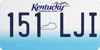 KY license plate 151LJI
