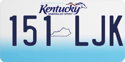 KY license plate 151LJK