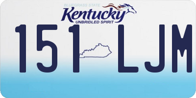 KY license plate 151LJM