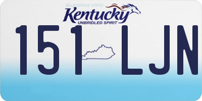 KY license plate 151LJN