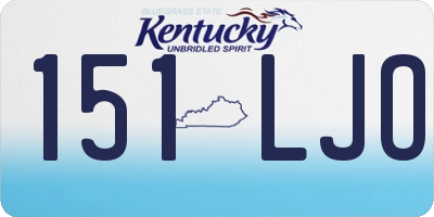 KY license plate 151LJO