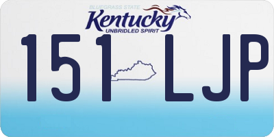 KY license plate 151LJP