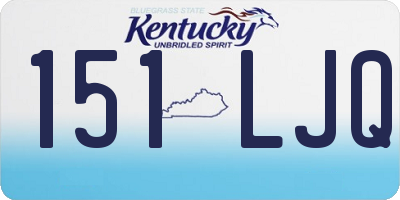 KY license plate 151LJQ
