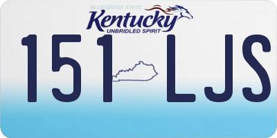 KY license plate 151LJS