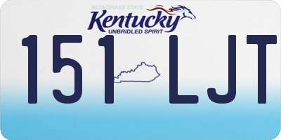 KY license plate 151LJT