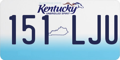 KY license plate 151LJU