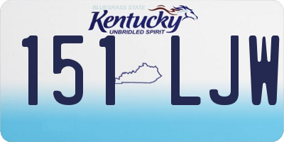KY license plate 151LJW