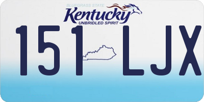 KY license plate 151LJX