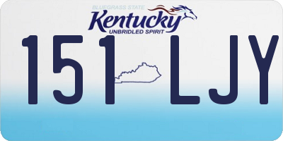 KY license plate 151LJY