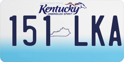 KY license plate 151LKA