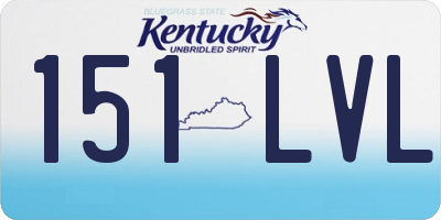 KY license plate 151LVL