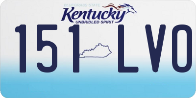 KY license plate 151LVO