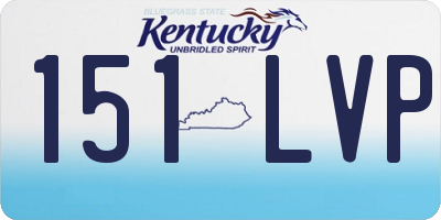 KY license plate 151LVP