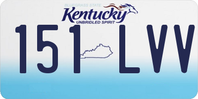 KY license plate 151LVV