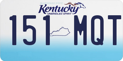 KY license plate 151MQT