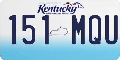 KY license plate 151MQU