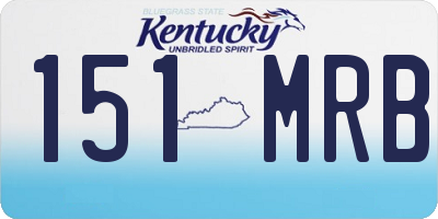 KY license plate 151MRB