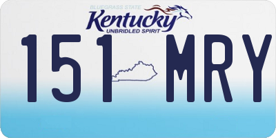 KY license plate 151MRY