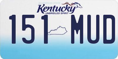 KY license plate 151MUD