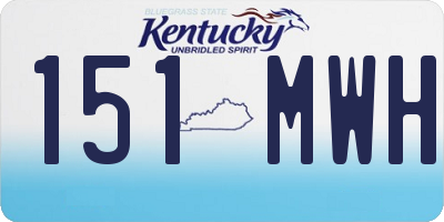 KY license plate 151MWH