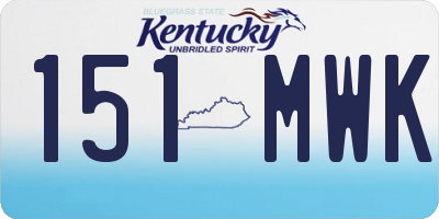 KY license plate 151MWK