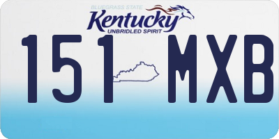 KY license plate 151MXB