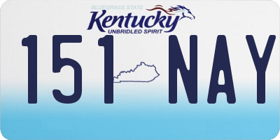 KY license plate 151NAY