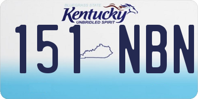 KY license plate 151NBN