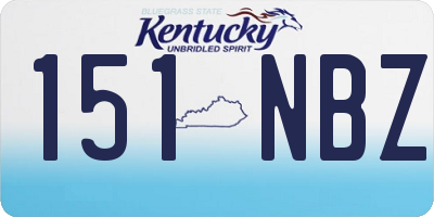 KY license plate 151NBZ