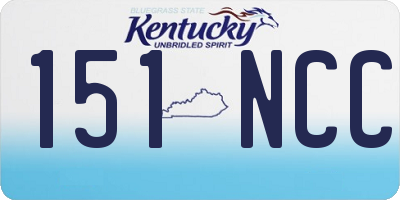 KY license plate 151NCC