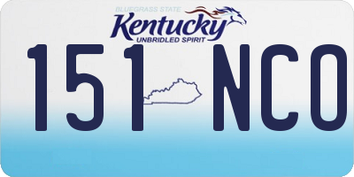 KY license plate 151NCO