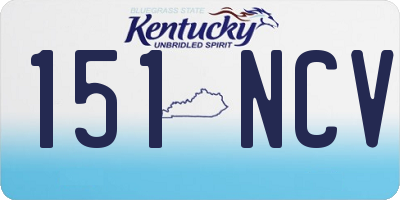 KY license plate 151NCV