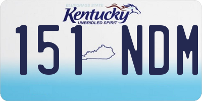 KY license plate 151NDM