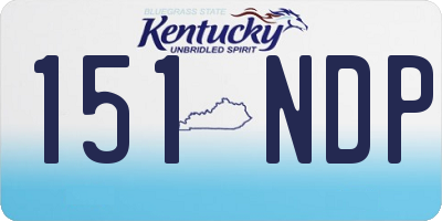 KY license plate 151NDP