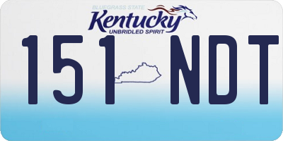 KY license plate 151NDT