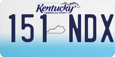 KY license plate 151NDX