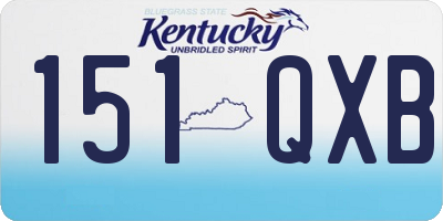 KY license plate 151QXB