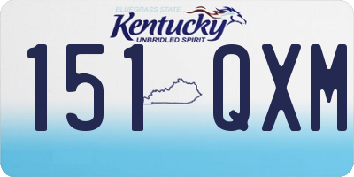 KY license plate 151QXM