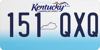 KY license plate 151QXQ